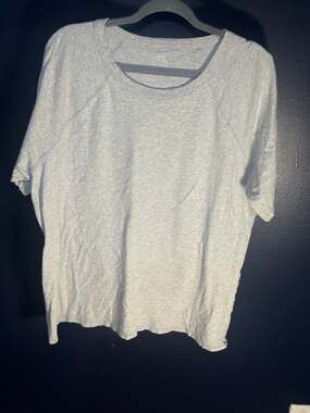 Aerie Real Soft Heathered Grey Raglan Short Sleeve T-Shirt Size XL